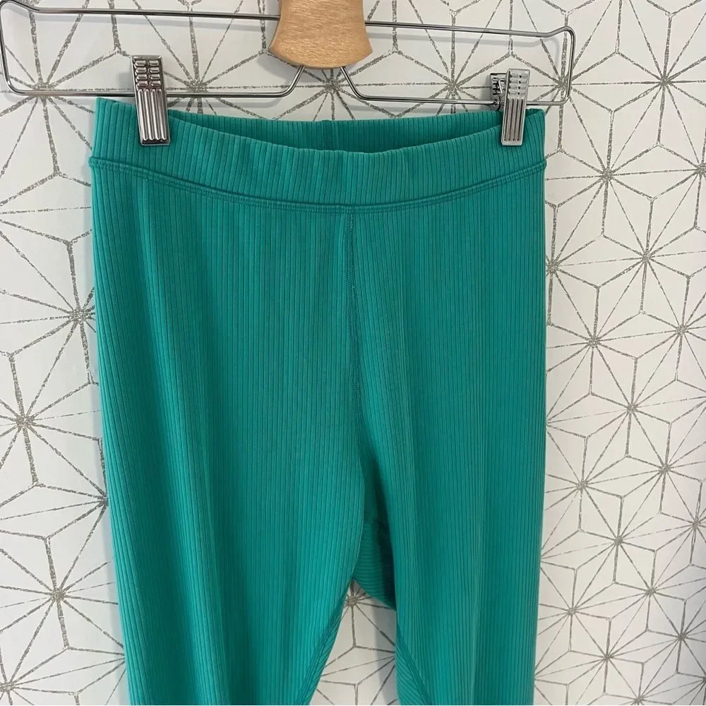 Alo Yoga Blissful Ribbed High Waist Legging Ocean Mist 7/8